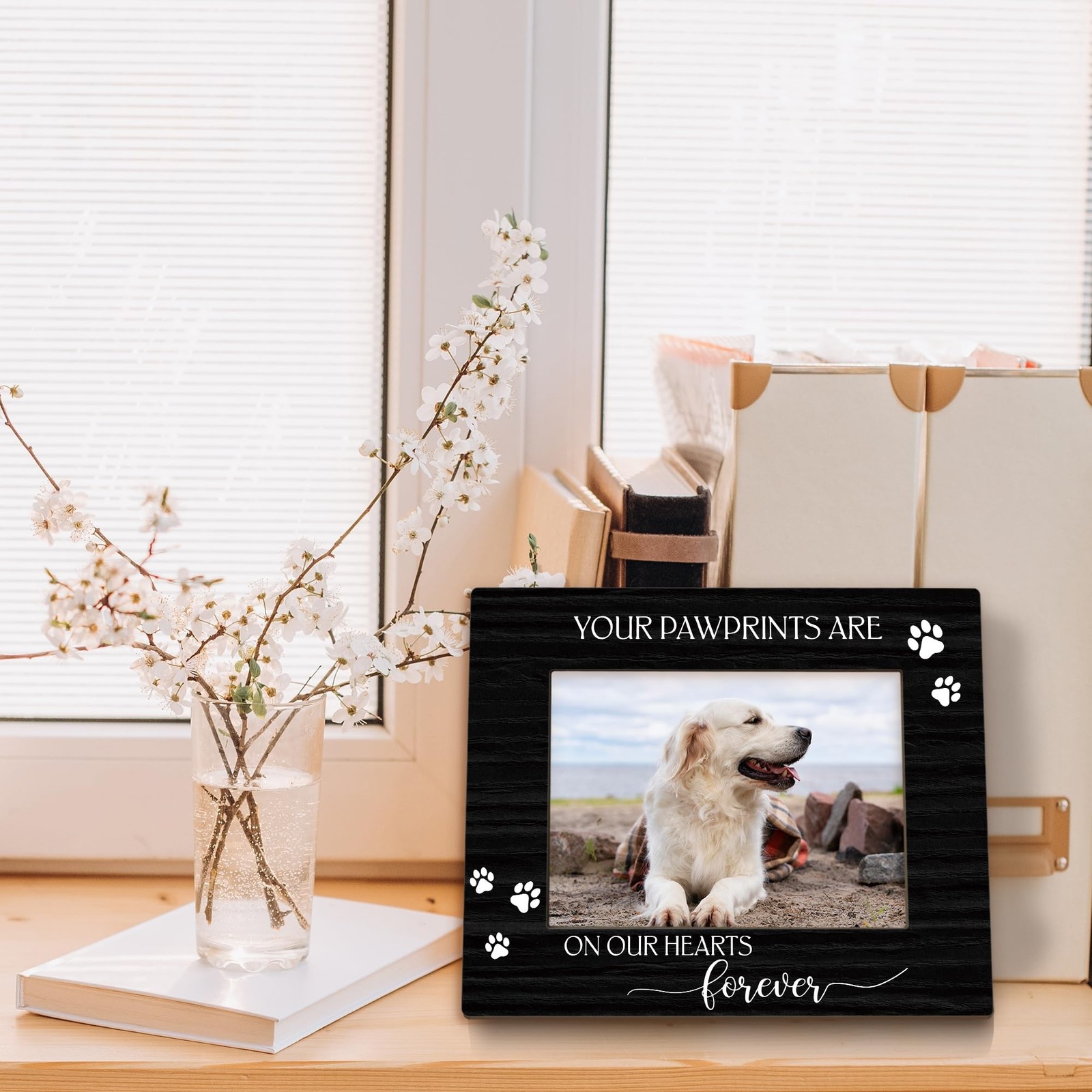 Memorial Dog Cat Gifts Picture Frame 5×7, Memorial Pet Photo Frame, Dog Cat M…