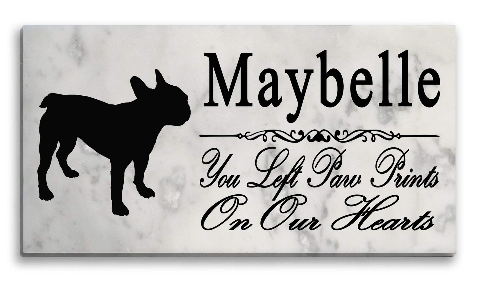 French Bulldog Memorial Stone Personalized Dog Garden Rock Grave Marker Outdoor