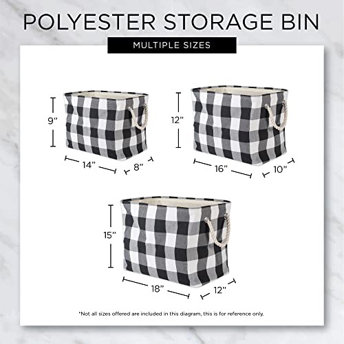 Pet Storage Collection Paw and Bone Print Small Rectangle, 14x8x9″ Rose