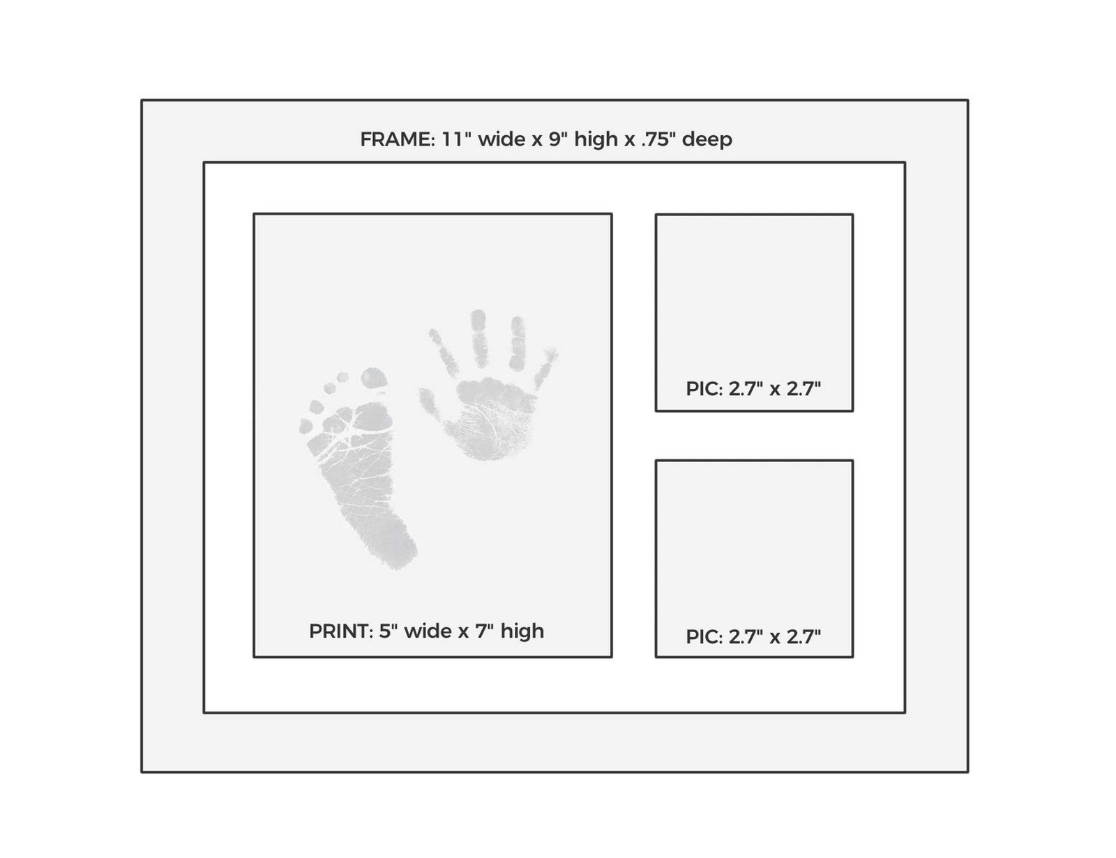 Ultimate Baby Ink Hand & Footprint Kit – Safe Ink Pad Stamp, Pa… USA FAS