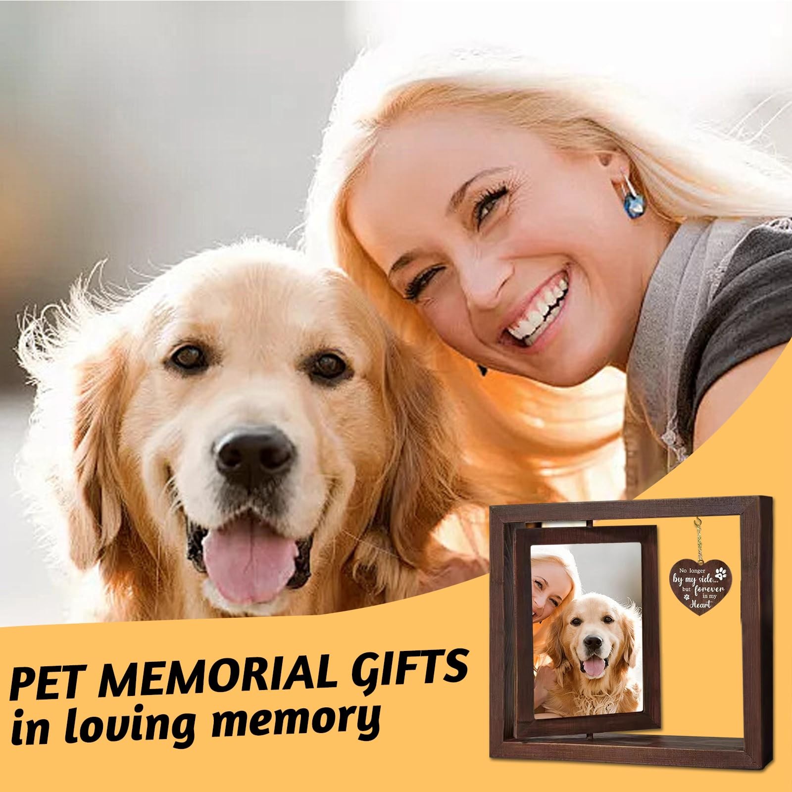 Bigladious Dog Memorial Gifts Picture Frame Pet Memorial Gifts For Loss