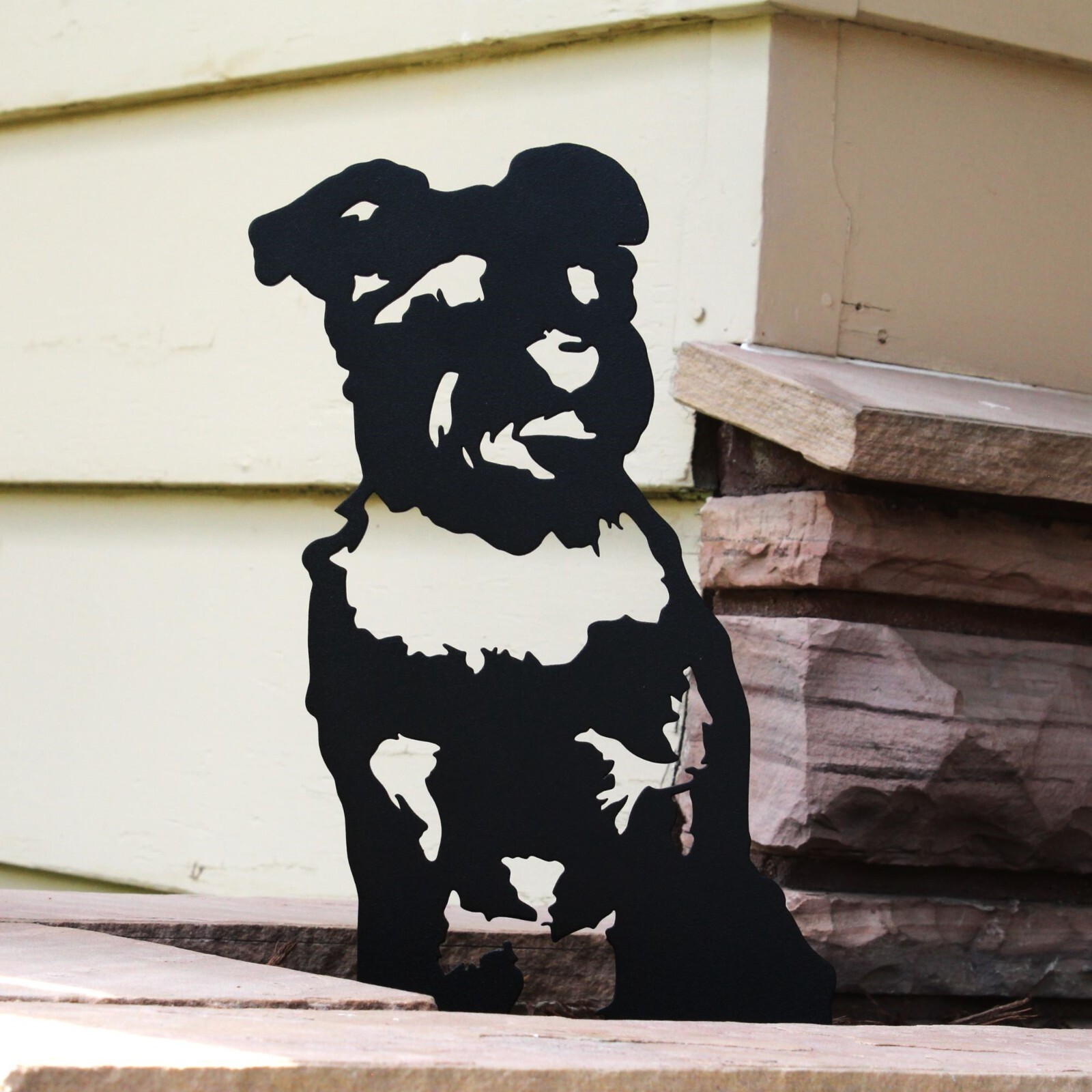 Schnauzer Black Metal Dog Silhouette