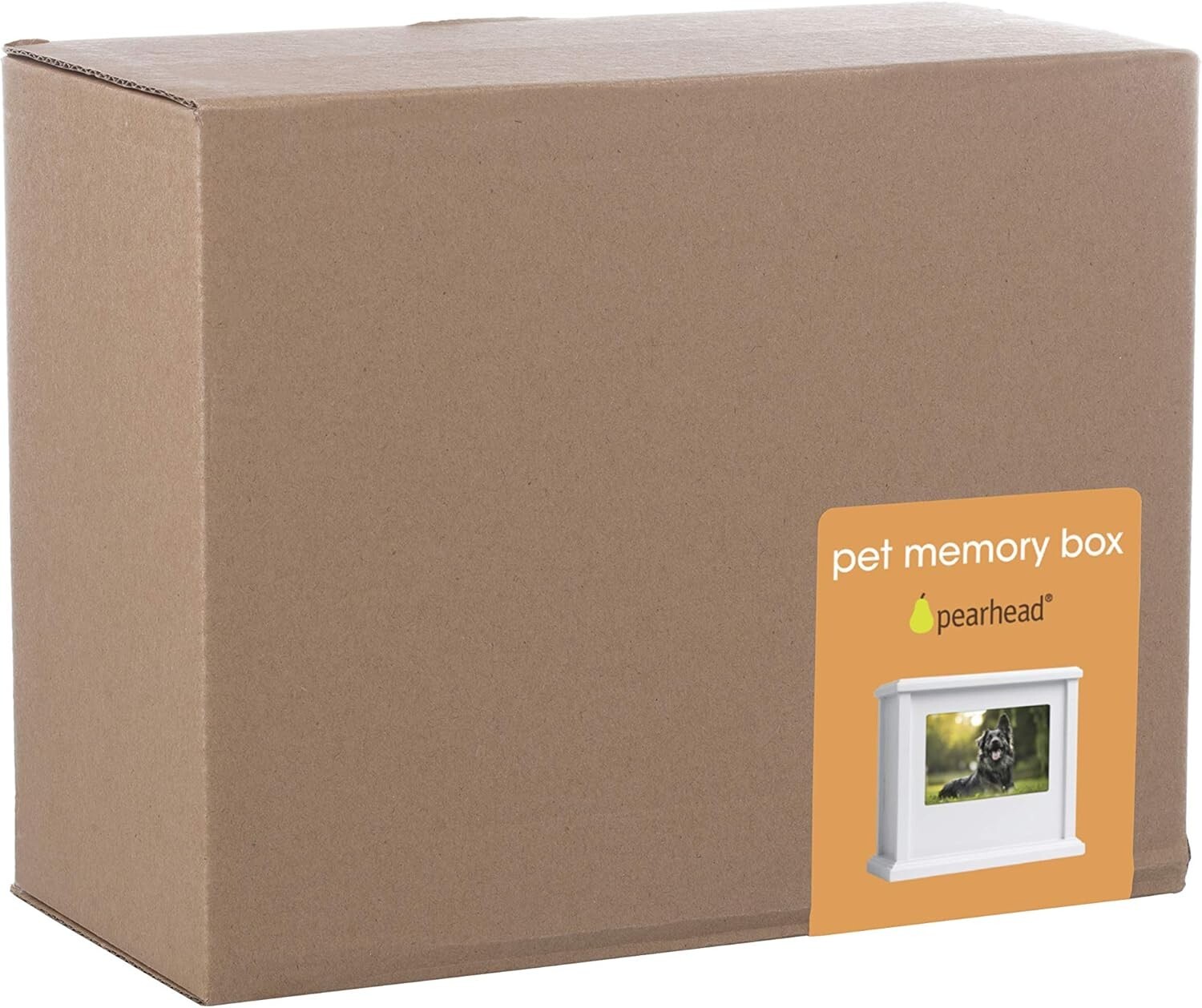 Personalized Pet Memory Box – Elegant Wooden Urn for Dogs & Cats (White)