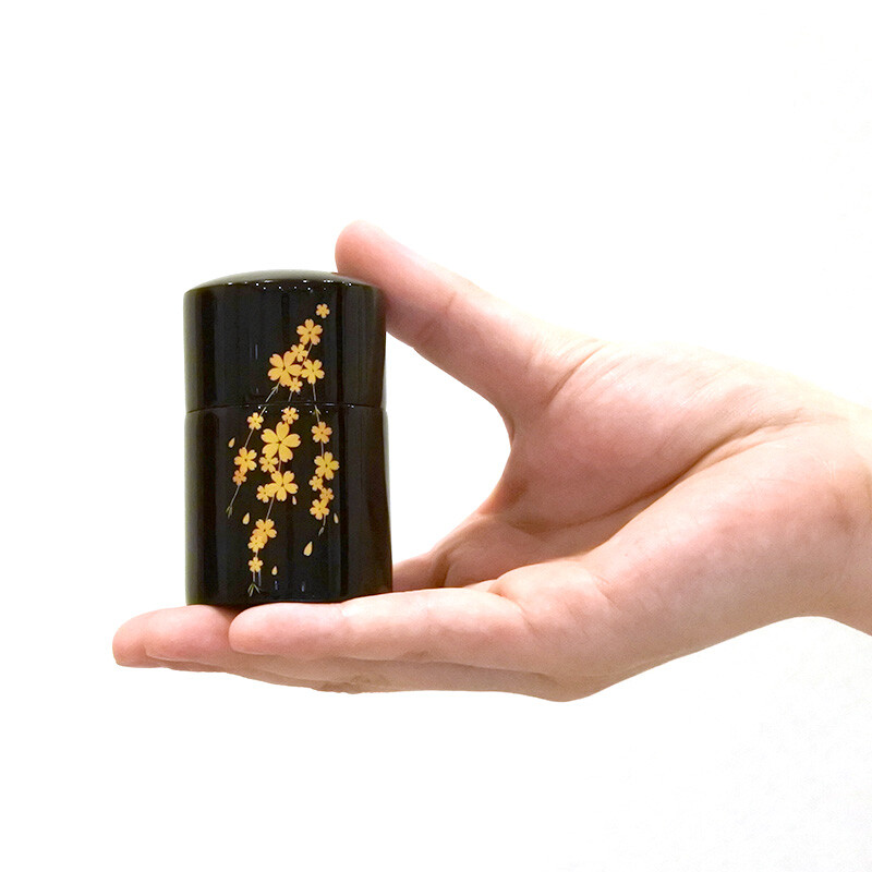 Makie Cherry Blossom (Sakura) Small Keepsake Urn for Human Ashes Lacquer decorat