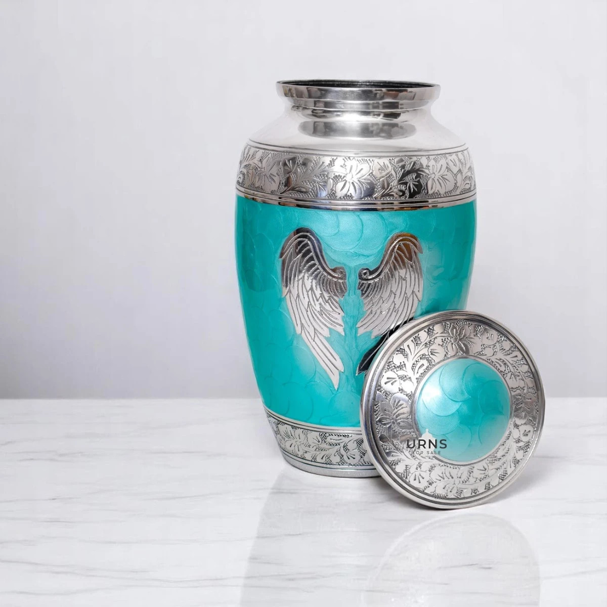 Guardian Wings Serenity Green Angel Wings Cremation Urn for Sale