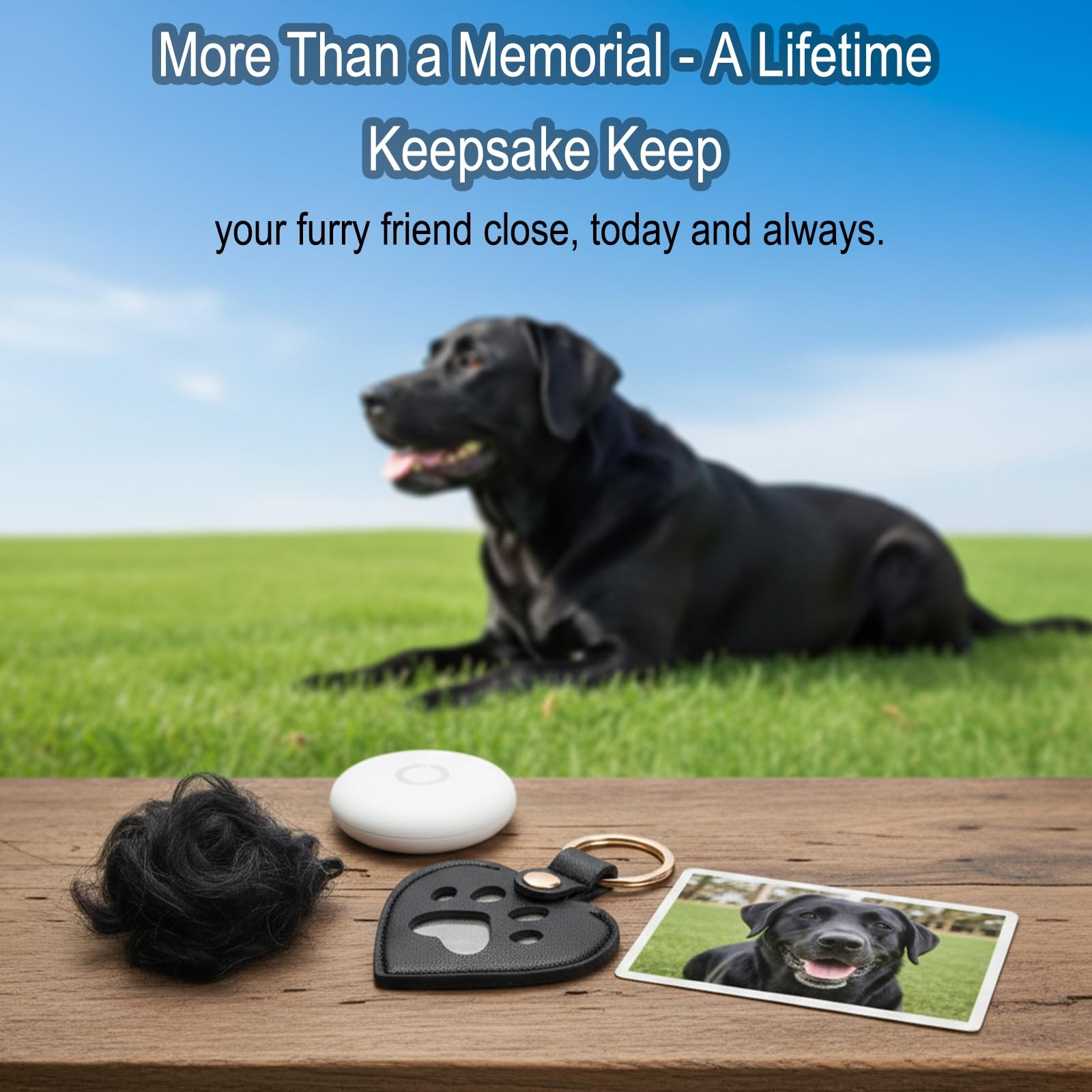 Pet Memorial Keychain Heart Paw Shaped Leather Keepsake for Dog & Cat Lovers …