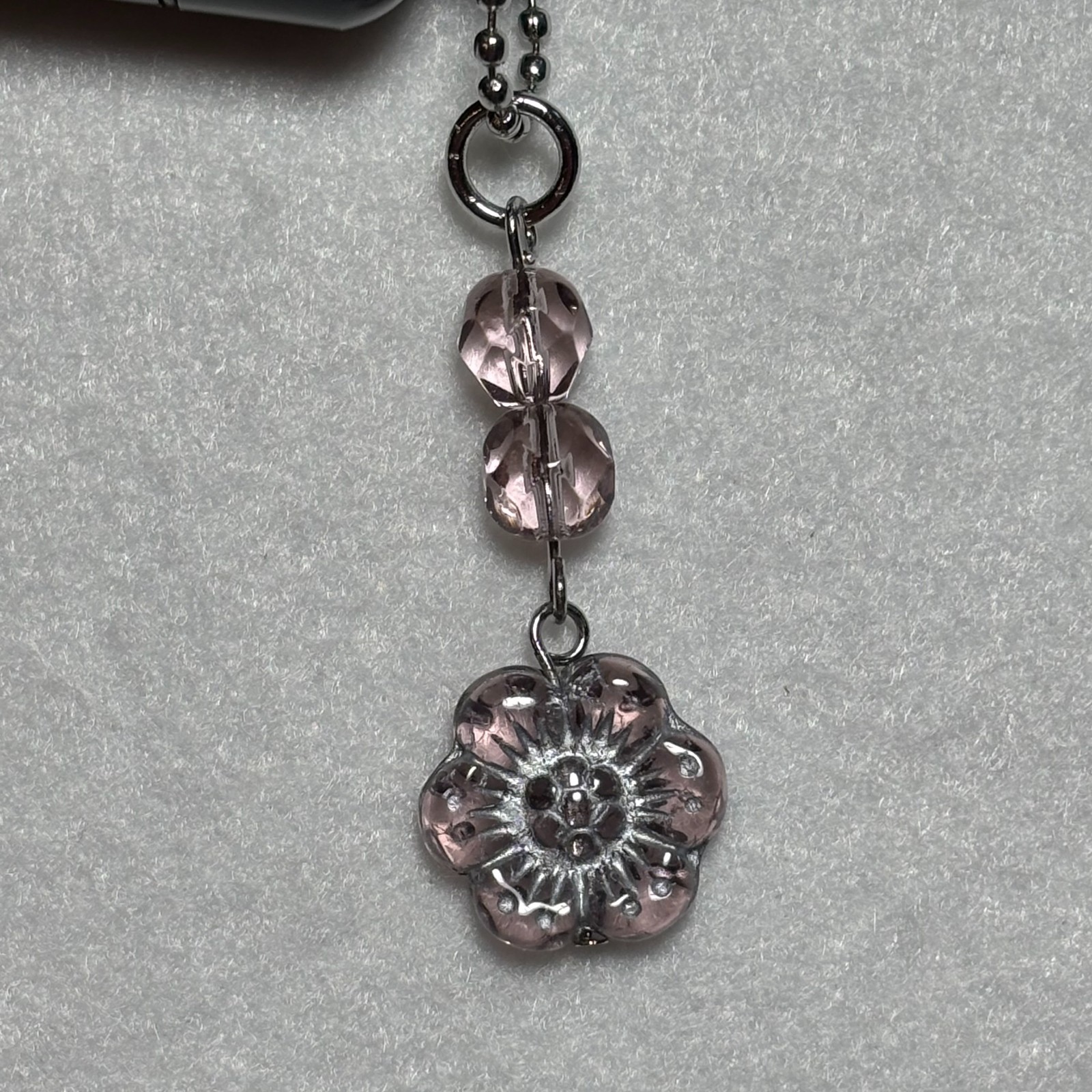 Cremation Ashes Keychain – Cremation Keepsake(pink ornaments)