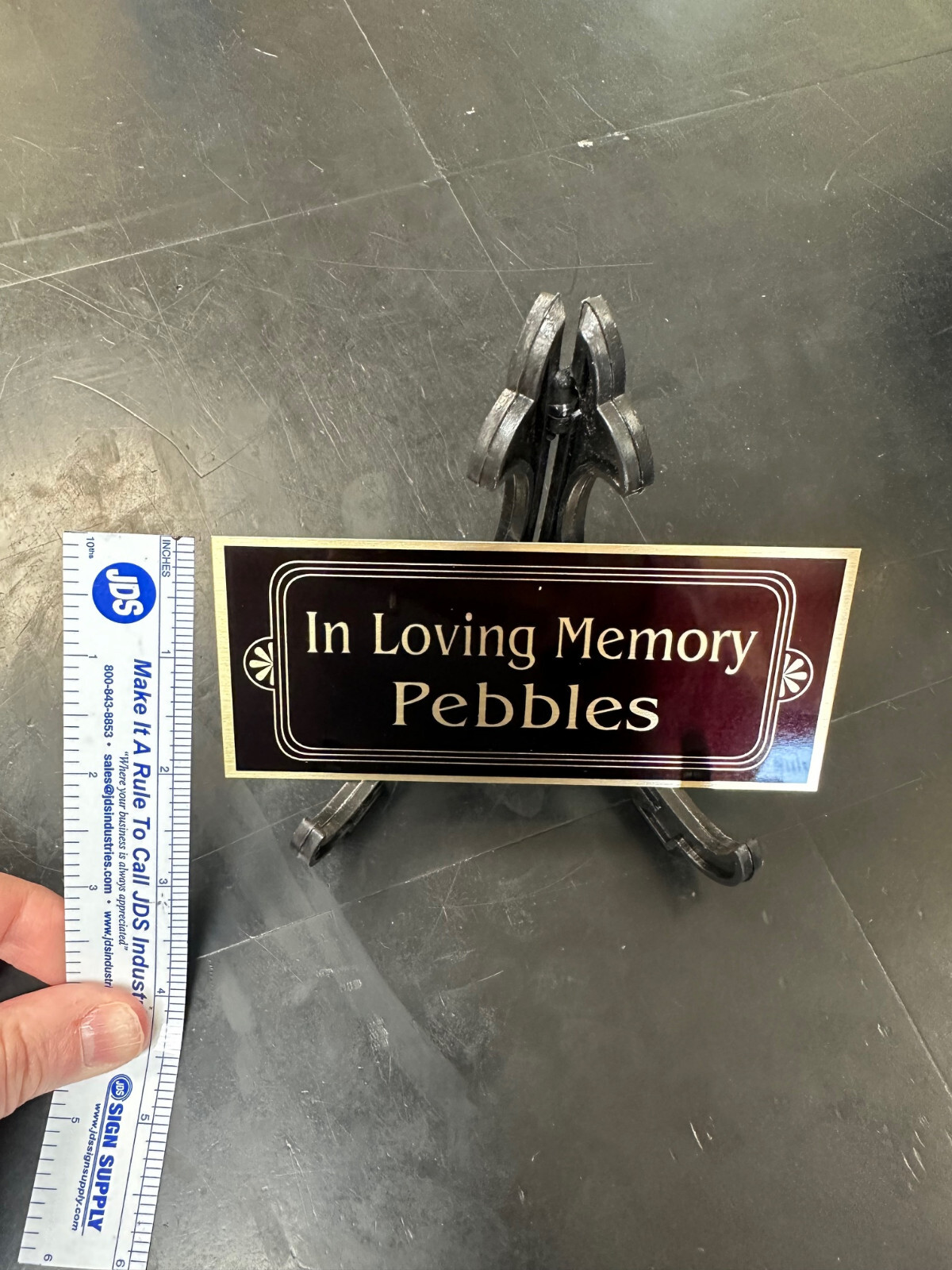 2 1/4″ x 5 1/4″ Customized Aluminum Plate for Pet Memoiral Urn