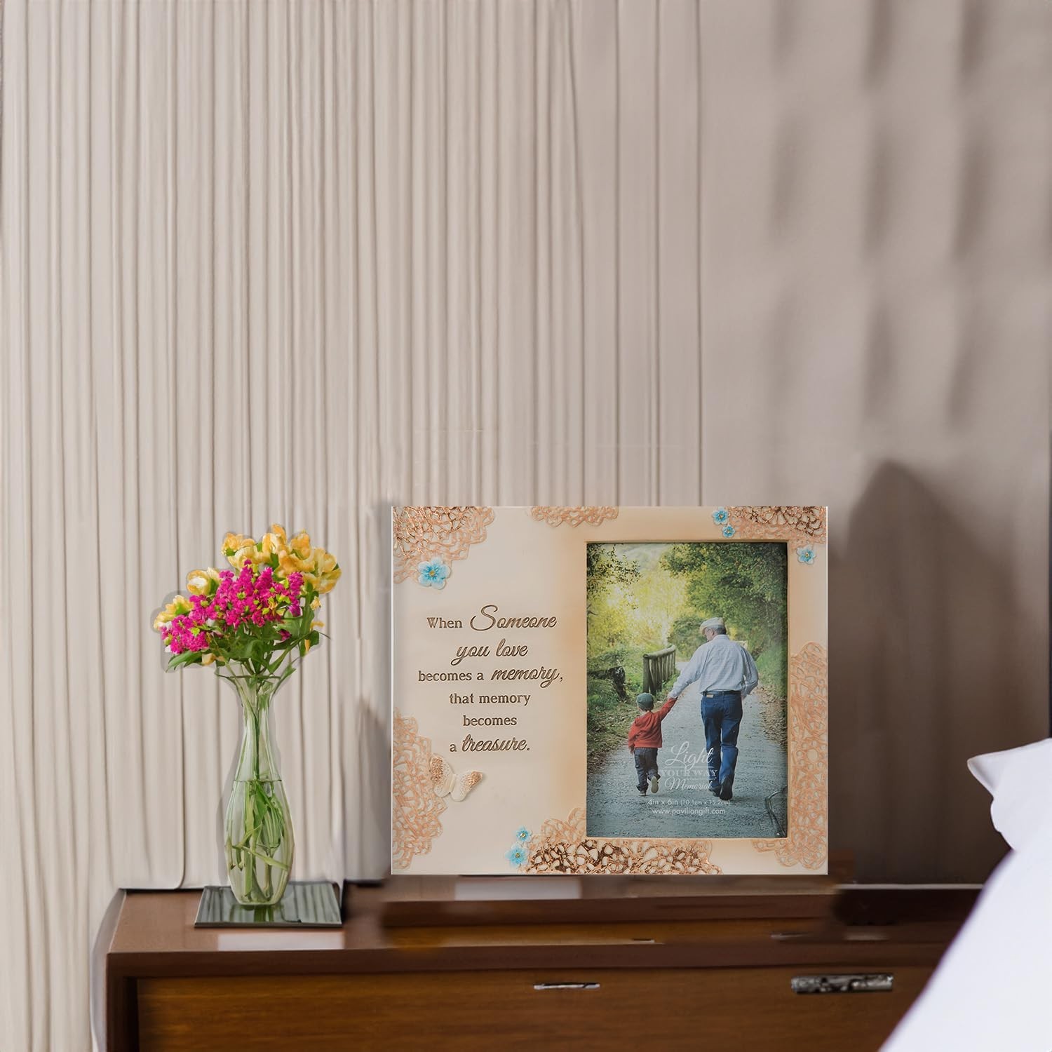 Pavilion – Treasured Memory Memorial 4×6 Inch Picture Frame Beige