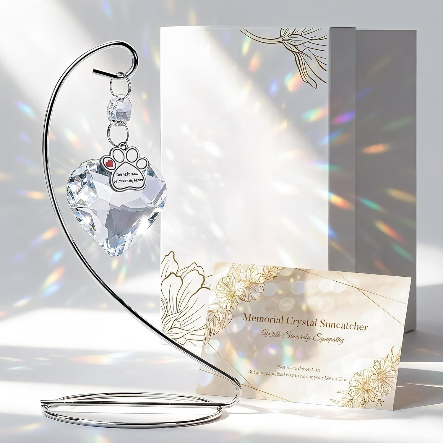 Pet Memorial Suncatcher – Dog Memorial Gifts for Loss of Dog or Cat