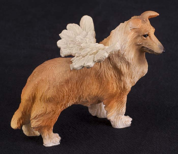 Dog Puppy Memorial Statue Figurine Memory Pet Angel Wings Grave Marker