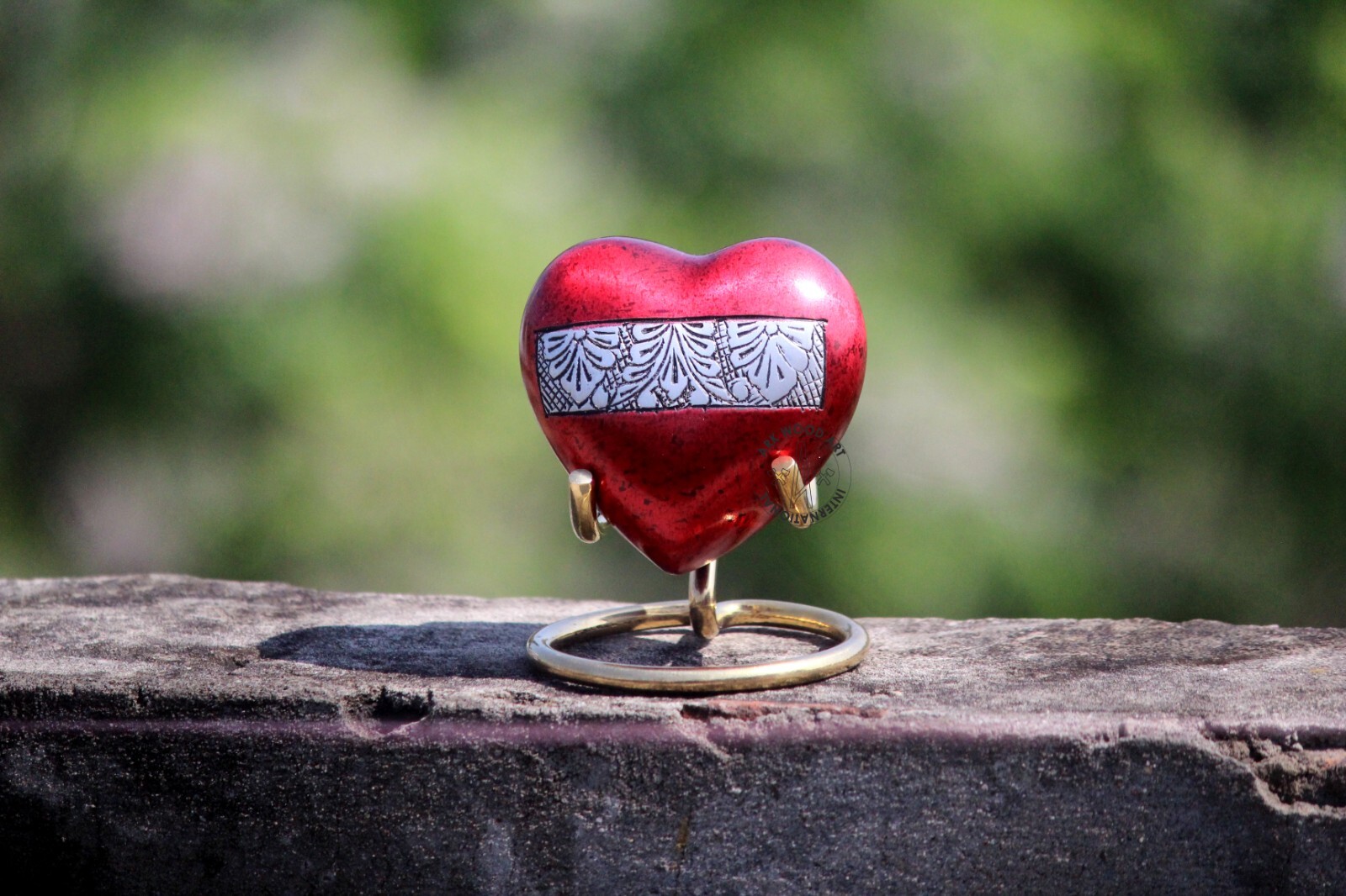 cat urns engraved red love heart shape mini urns for dog cat bay memory storage