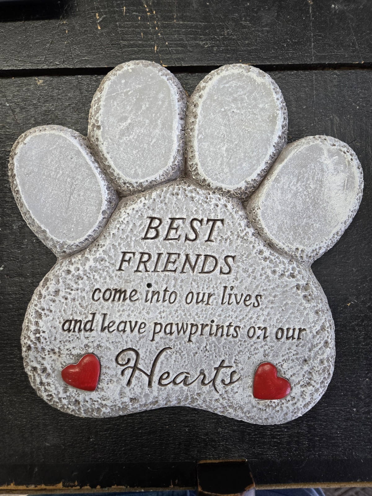 Small Memorial Stone Rock Best Friends come into our lives and leave Pawprints