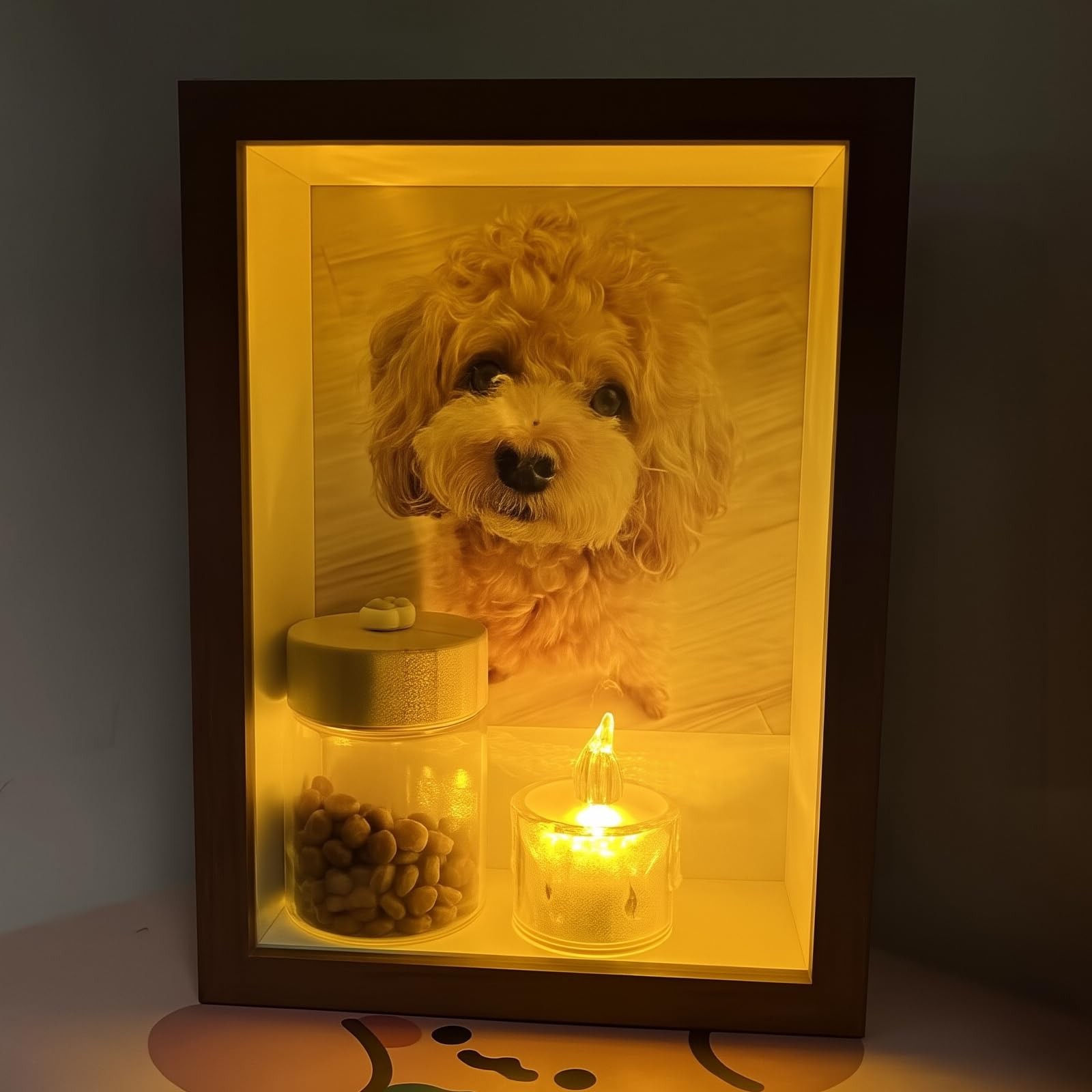 Sognotoy Wooden Dog Memorial Picture Frame 7×5 Sympathy Gift