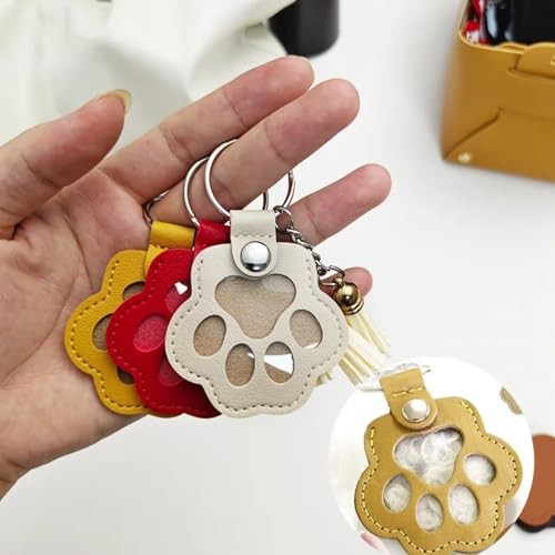 Cat Dog Hair Storage Keychain, Pet Hair Keychain, Black+brown+yellow+white+red
