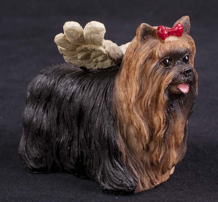 Dog Puppy Memorial Statue Figurine Memory Pet Angel Wings Grave Marker