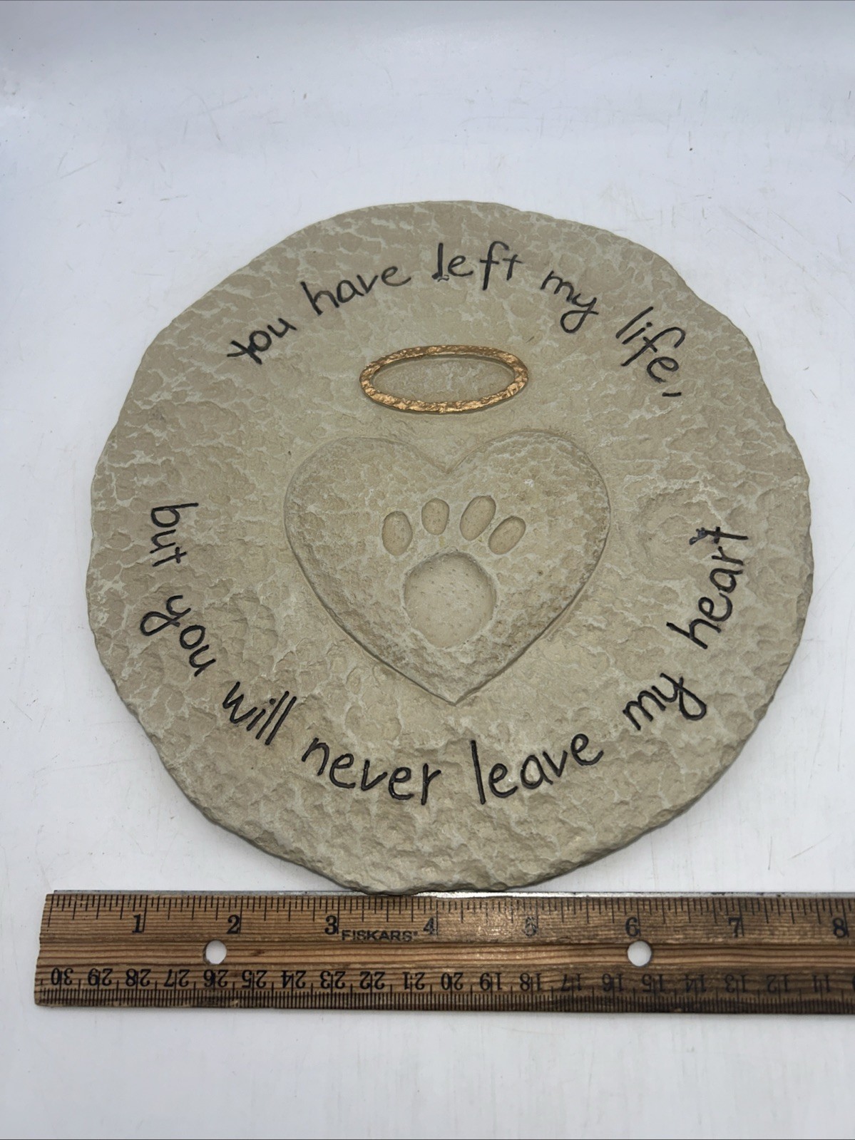 Pet Memorial Stone Engraved “You Have Left My Life, But You Will Never Leave…