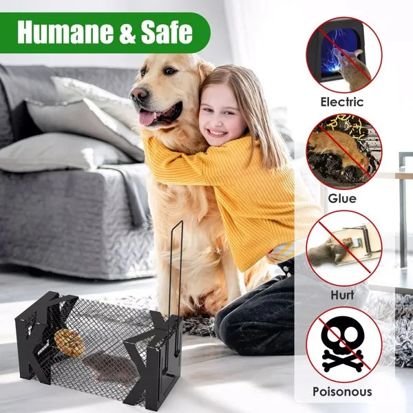 Humane Mouse Trap Cage, Non-Lethal No ElectricityGlueChemicals, Heavy Duty 1.15m