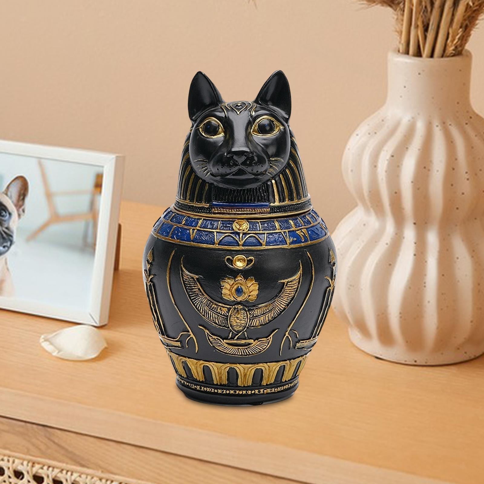 Pet Urn Canopic Jar Statue Memorial Pet Cremation Urn for Puppy Kitten Bunny