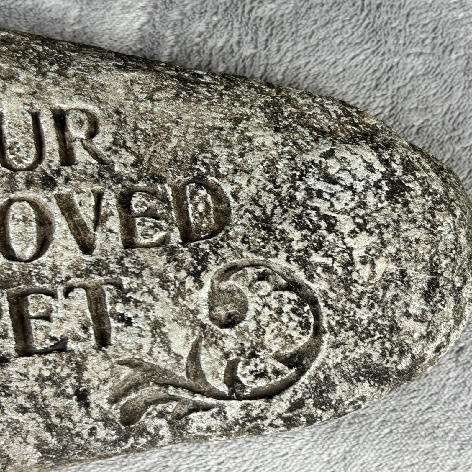 Pet Memorial Stone Marker Our Beloved Pet Grave Garden Marker Outdoor Decor