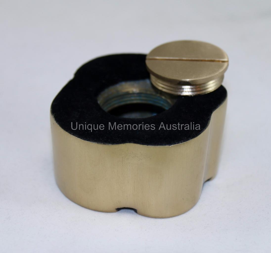 Solid Brass Bronze Cat & Dog Pet Paw Print Keepsake Cremation Funeral Urn + Case