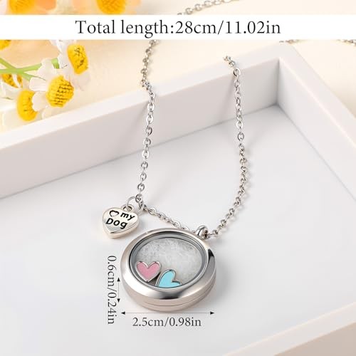 Pet Fur Memorial Necklace Dog Cat Ashes Keepsake Urn