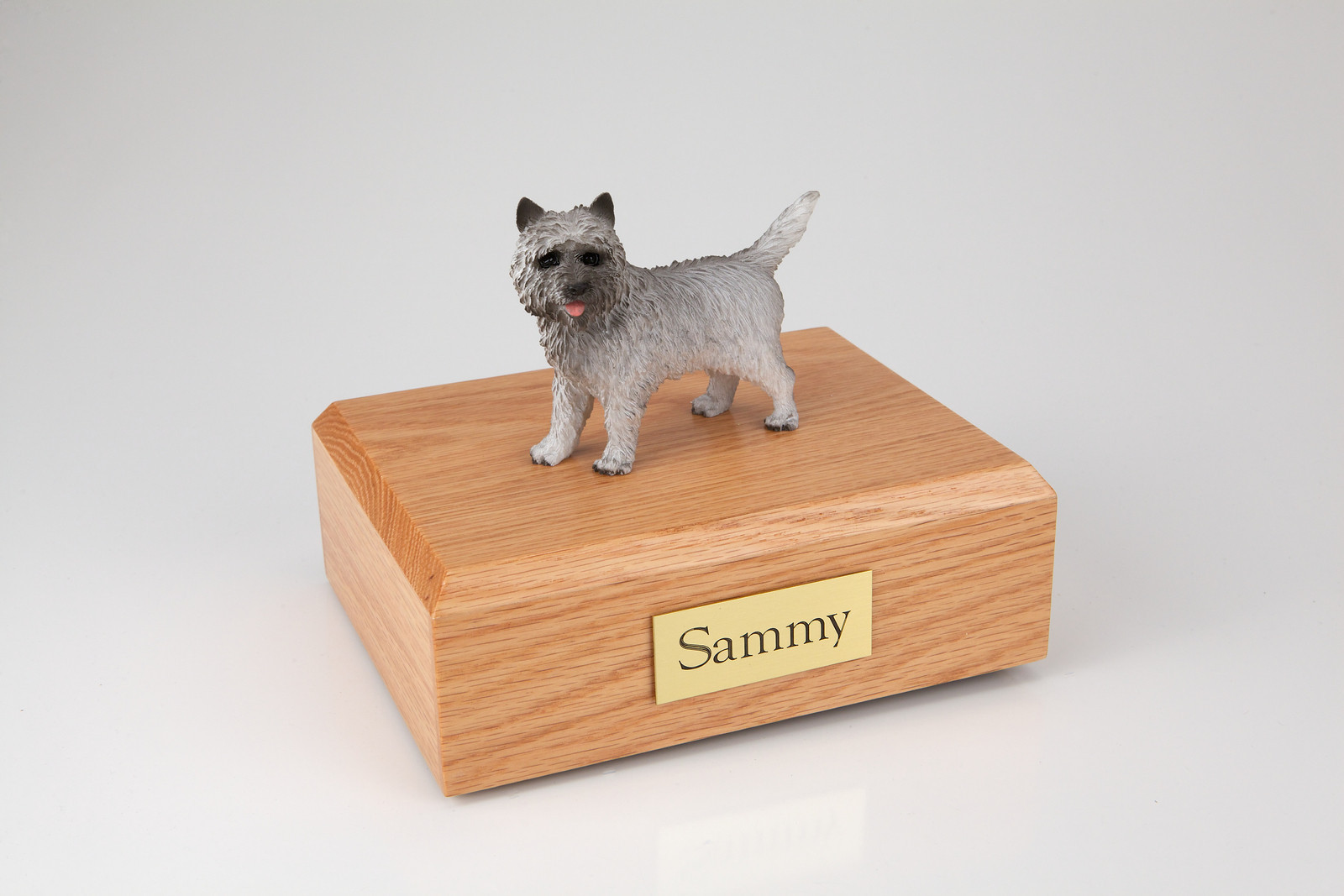 Gray Cairn Terrier Pet Funeral Cremation Urn Avail in 3 Diff Colors & 4 Sizes