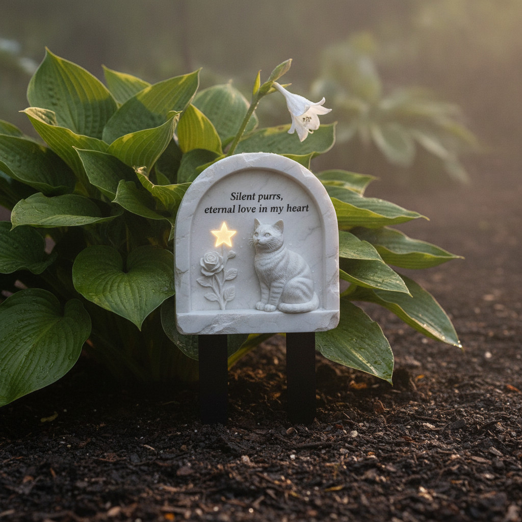 Outdoor Pet Memorial Stake, Cat Grave Marker for Outdoor Garden, for Cat Loss
