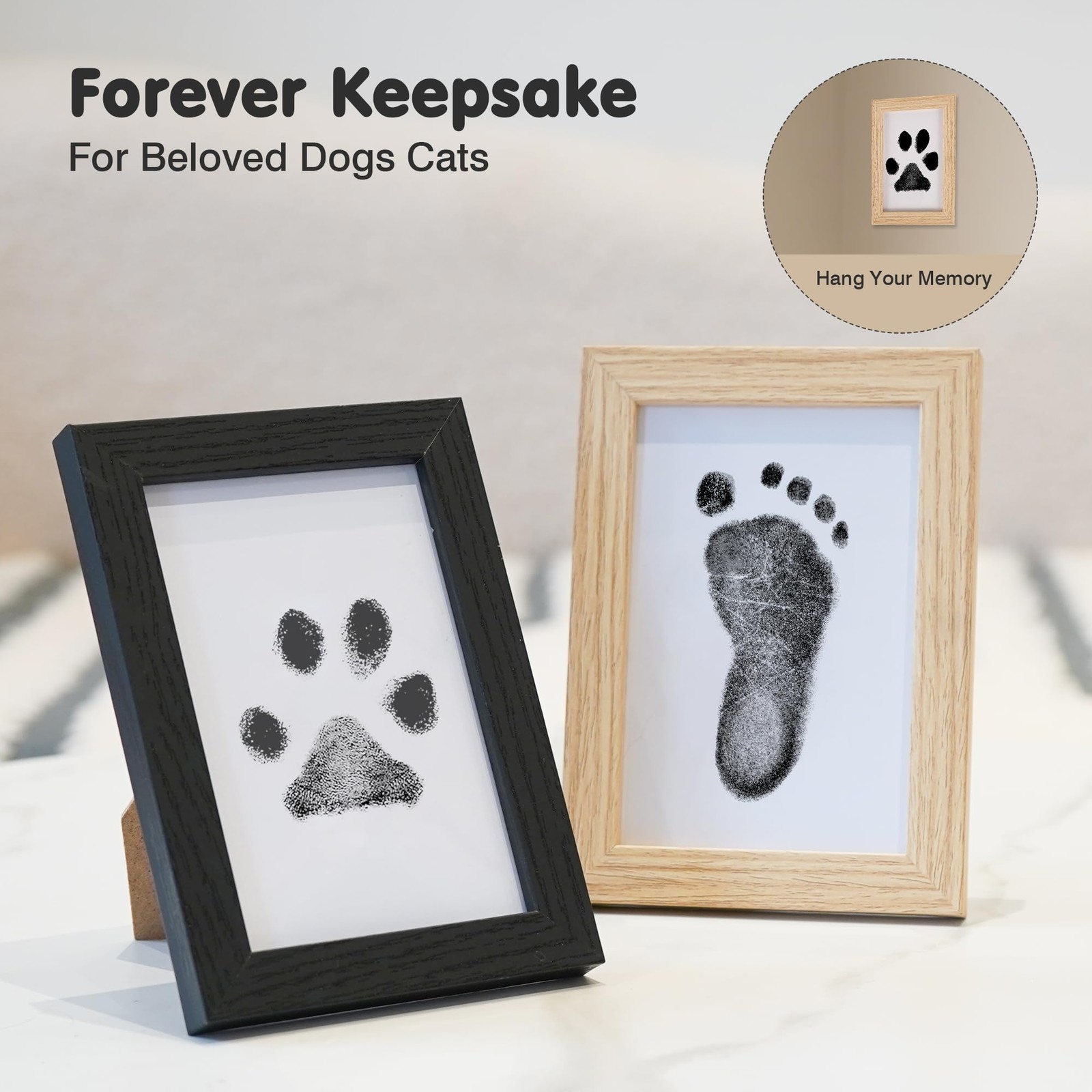 Inkless Paw Print Kit for Dogs,Cats & Babies – Clean Touch Dog Nose & Baby Ha…
