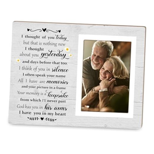 Memorial Gifts Picture Frame, Condolence Gifts Wooden Photo Frame, In Loving