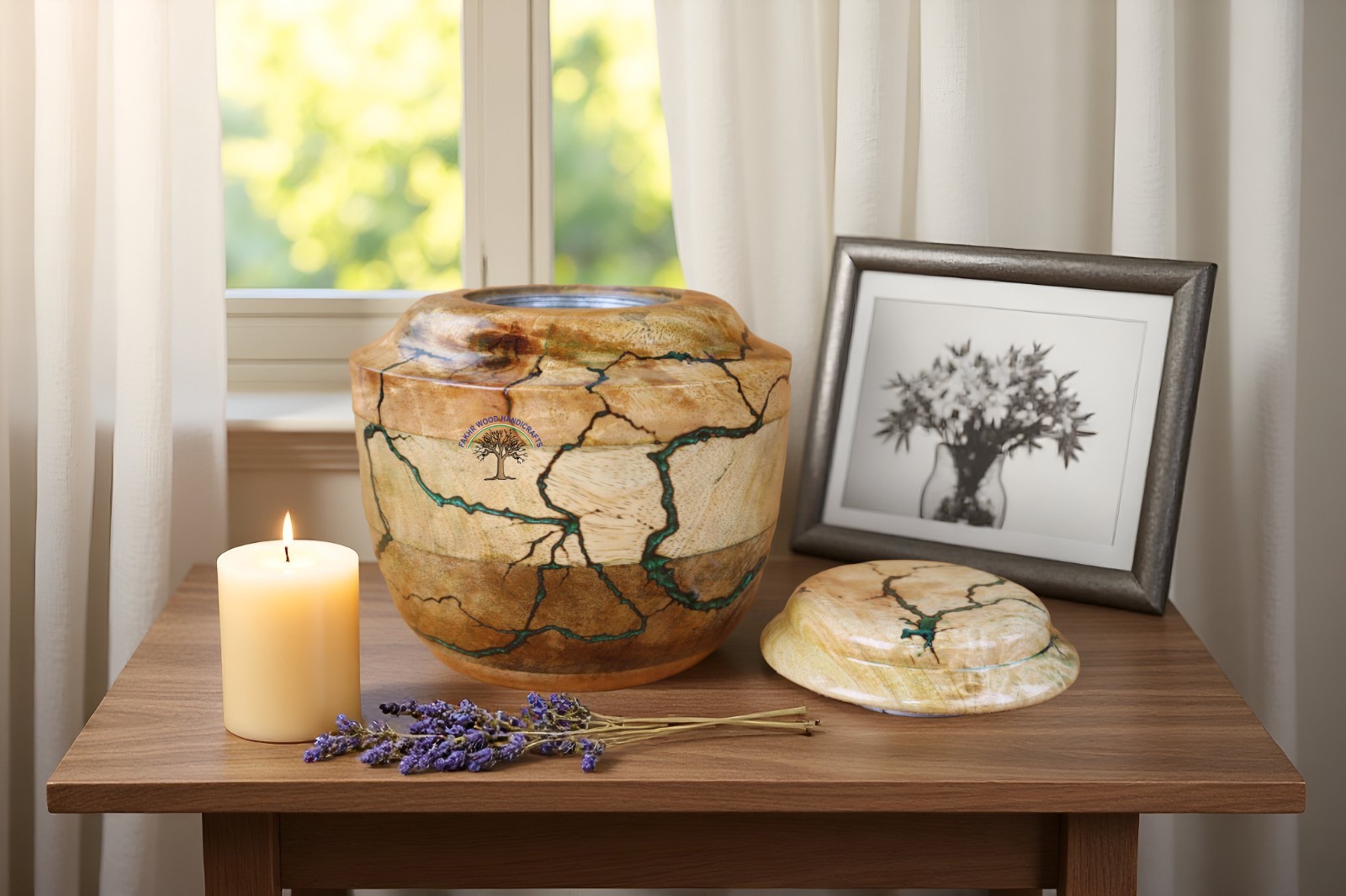 Wooden Urn for Human Ashes Adult Male Female | Cremation Urn Box Keepsake
