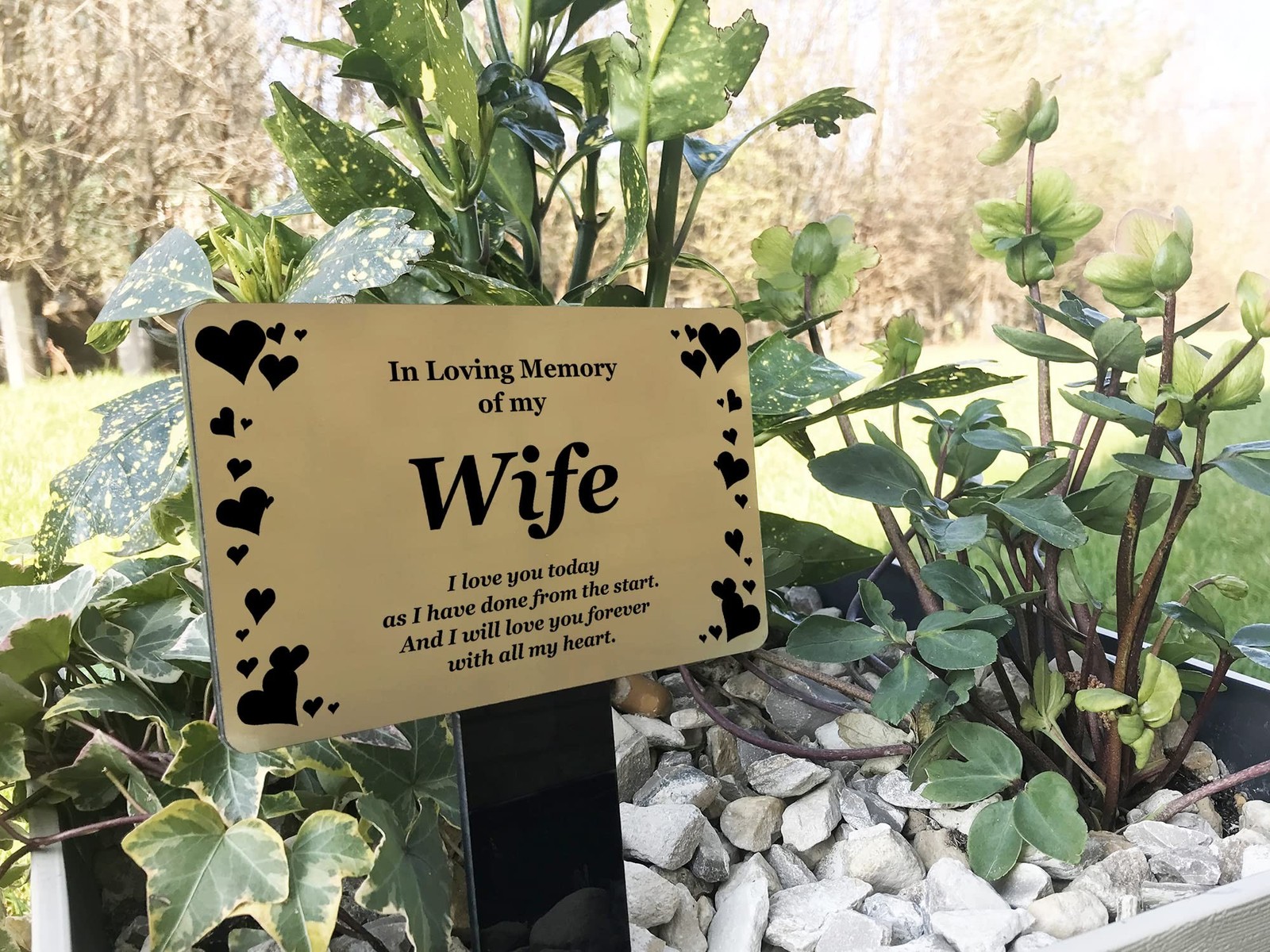 OriginDesigned Wife Memorial Plaque Stake – in Loving Memory of My Wife and a…