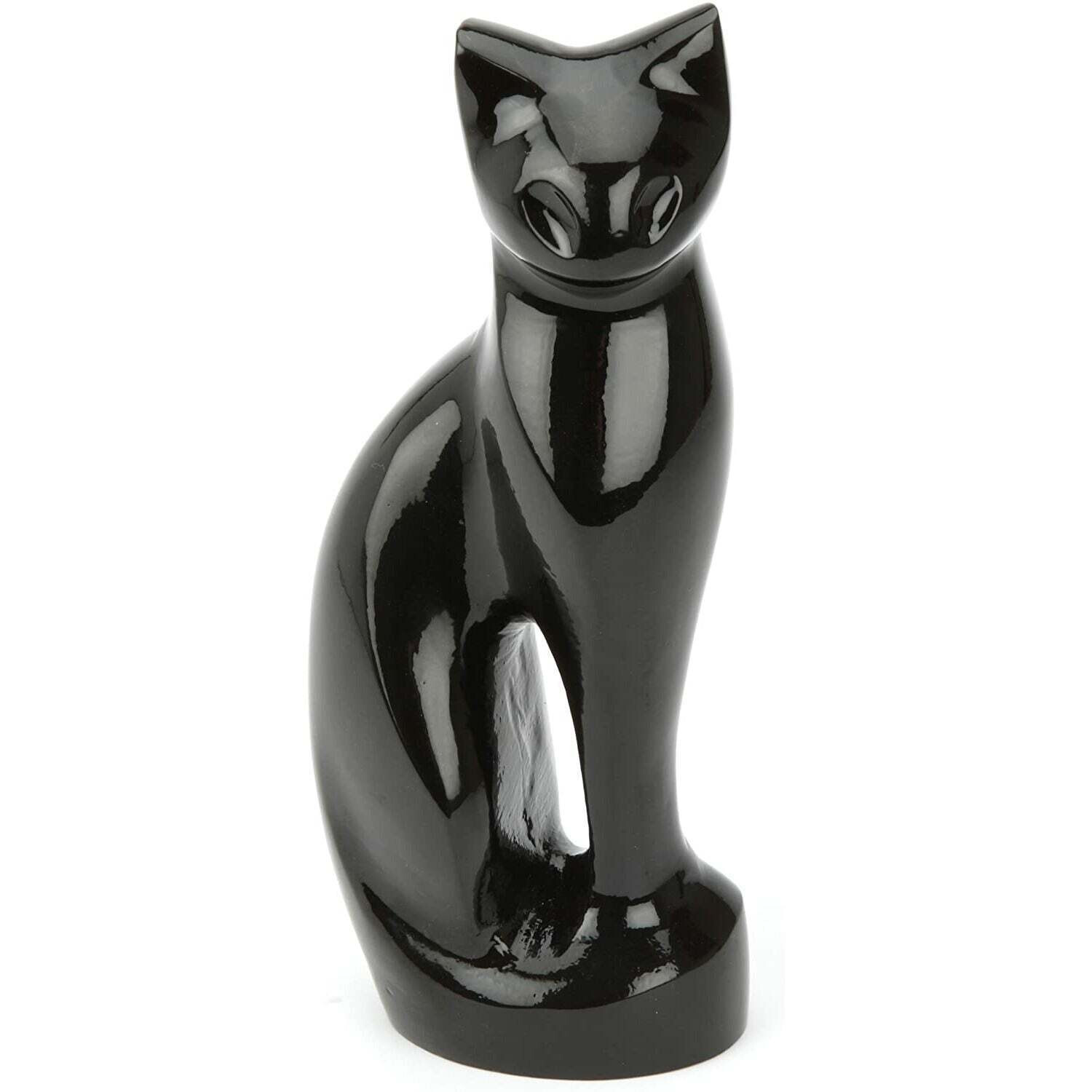 Handcrafted Cat urn Pet Urns For Ashes Black Funeral Memorial Figurine Love
