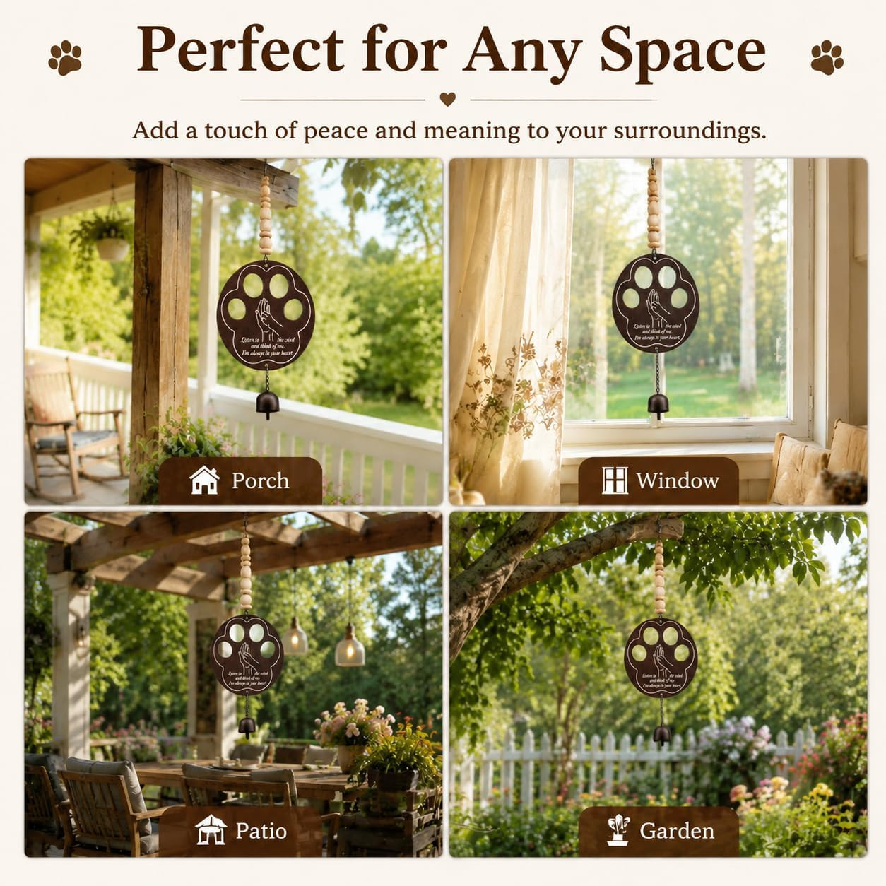 Cat Memorial Wind Chime, Cat Loss Sympathy Gifts for Loss Of, Bereavement Gifts