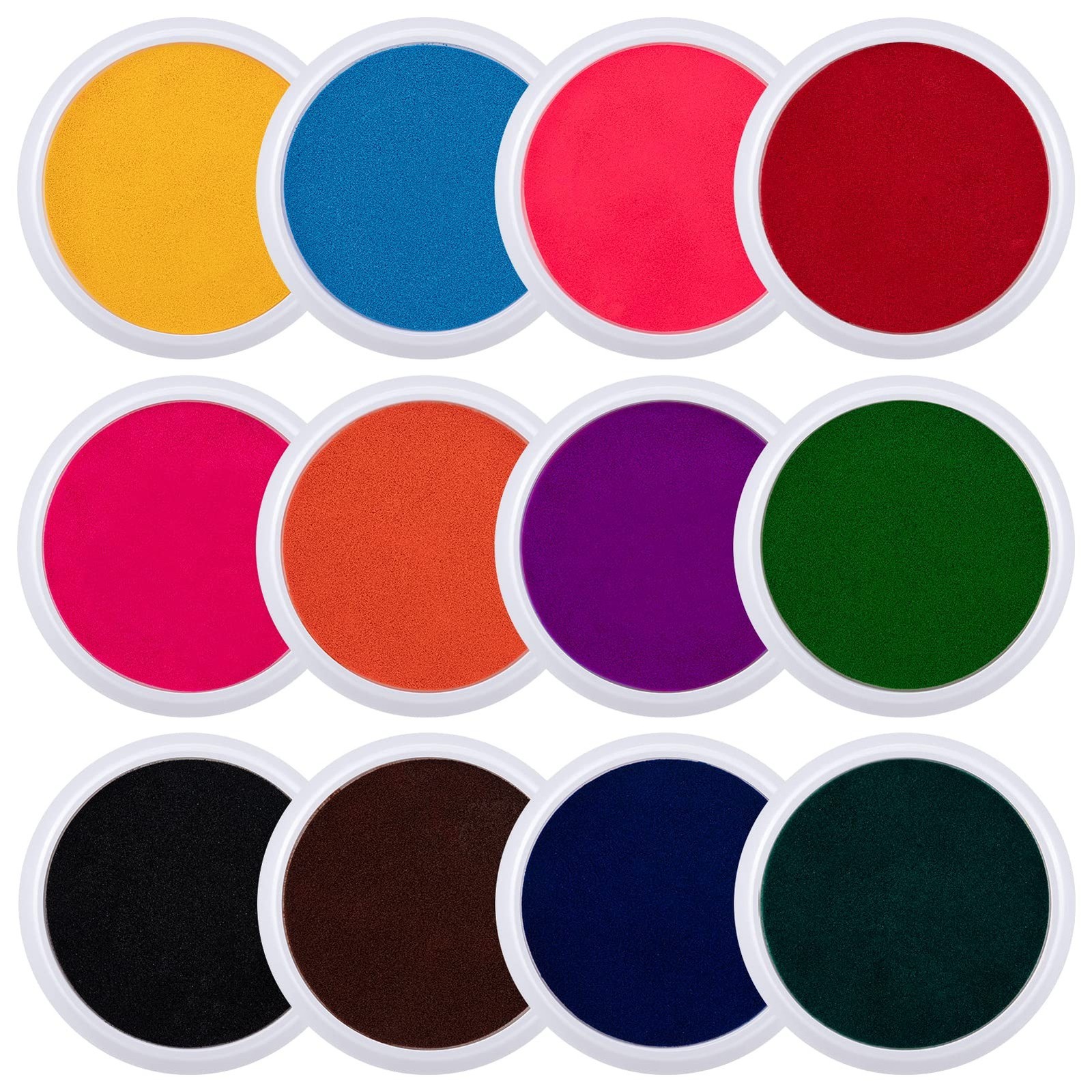 7″ Large Ink Pads for Kids – Handprint Footprint Size Rainbow Stamps Pad, Saf…