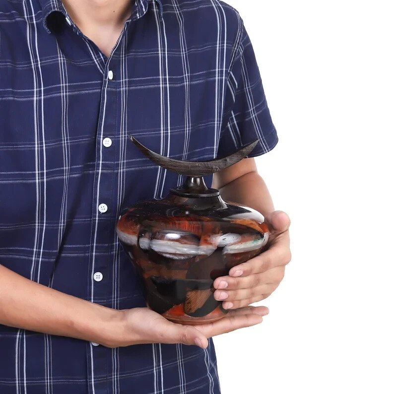 Wooden Urns for Human Ashes Adult Male Female – Cremation Urn Large Wood Urn Box