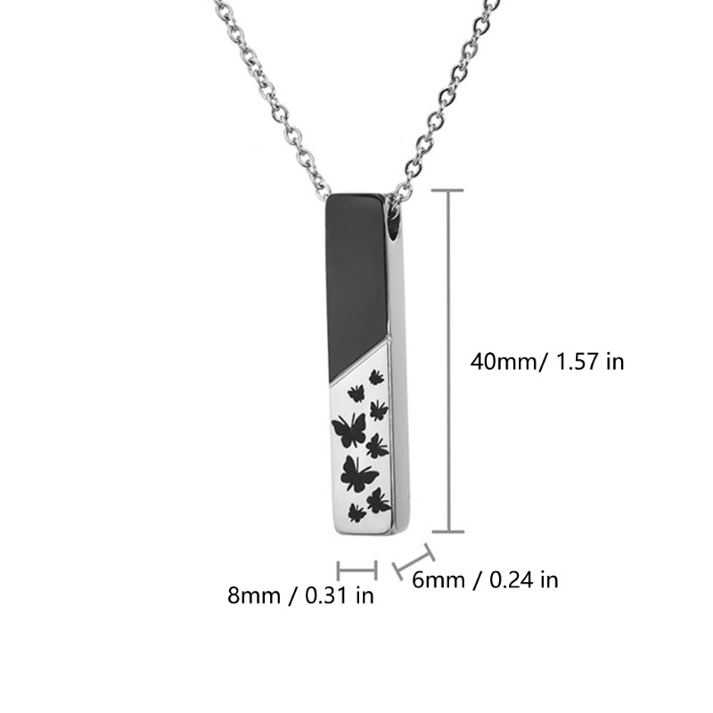 Pet Urn Necklace Bar Urns Pendants for Dog Pet Cremation Jewelry for Ashes