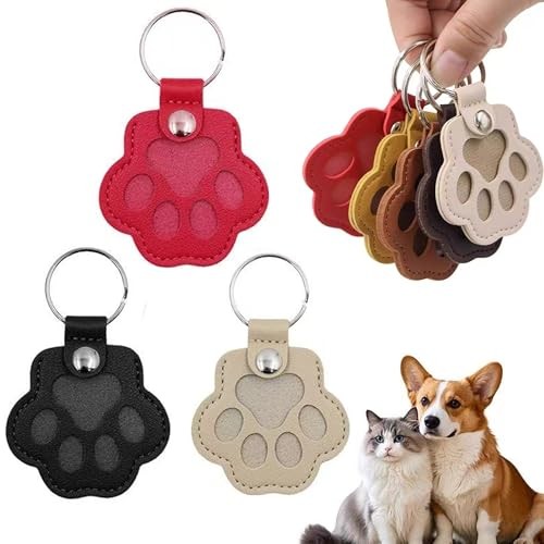 Pet Fur Keepsake Keychain for Dog Cat – Paw Paw Print Hair – 3 Pcs a