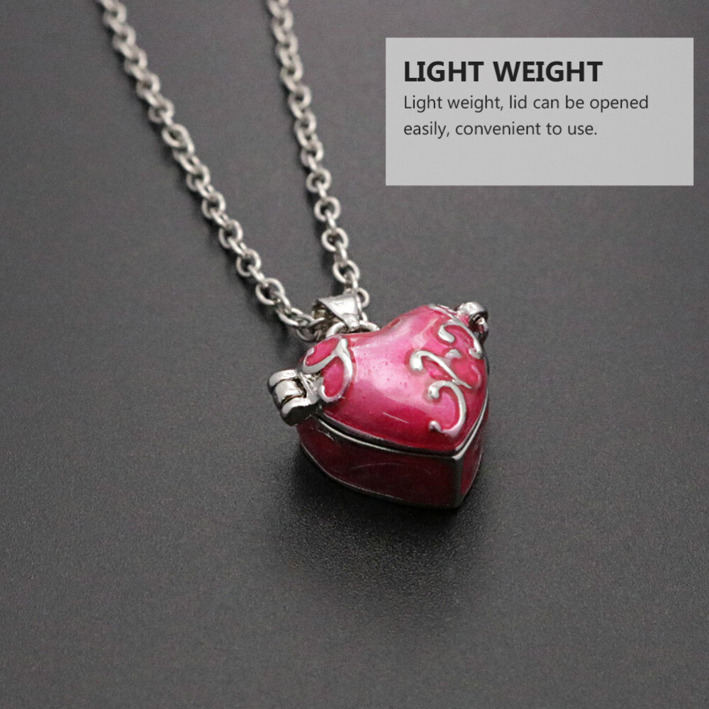 Brass Vintage Heart-shaped Pendant Can Openable Pet Ashes Hair Container