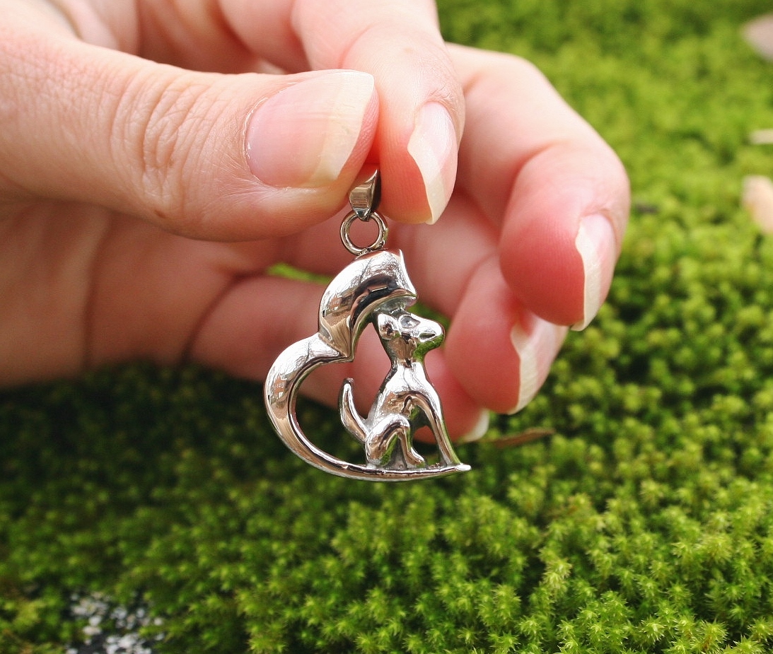 Dog Cremation Necklace Jewelry Pendant Urn Ashes Forever in My Heart Puppy Angel
