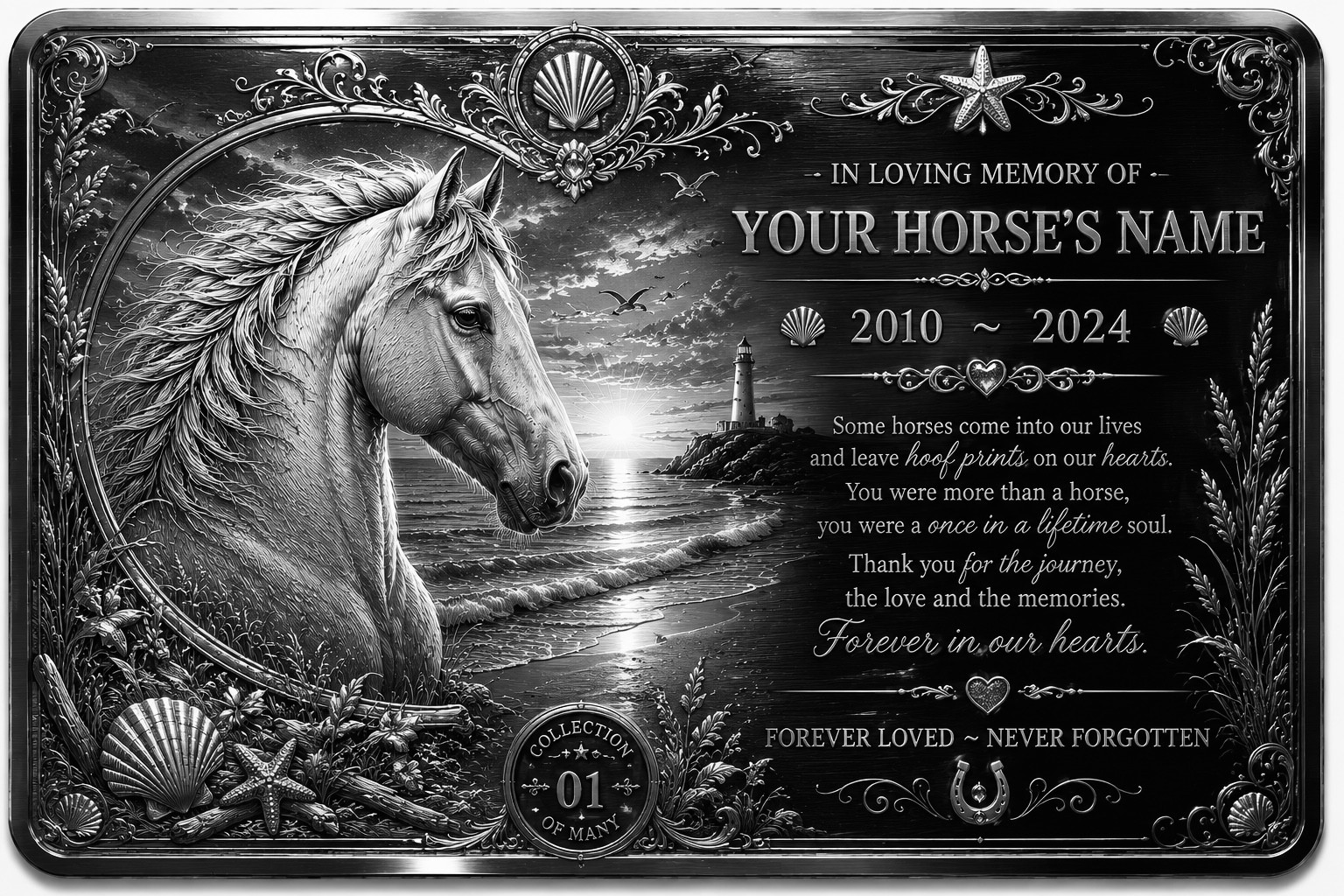 Personalised Pet Memorial Plaque Custom Photo Engraved Aluminium Dog Cat Horse