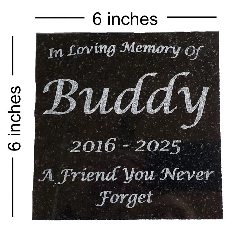 Pet Memorial Granite Stone Engraved Grave Marker Headstone Garden Plaque d6