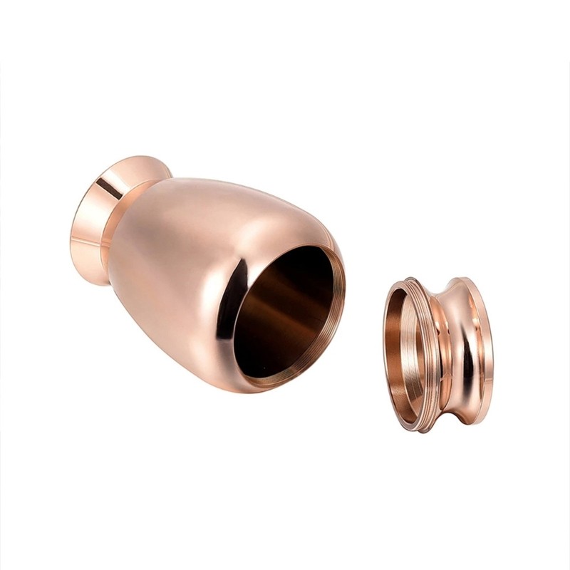 Small Cremation Urn Aluminum for Pet Memorial Including Velvets Pouches