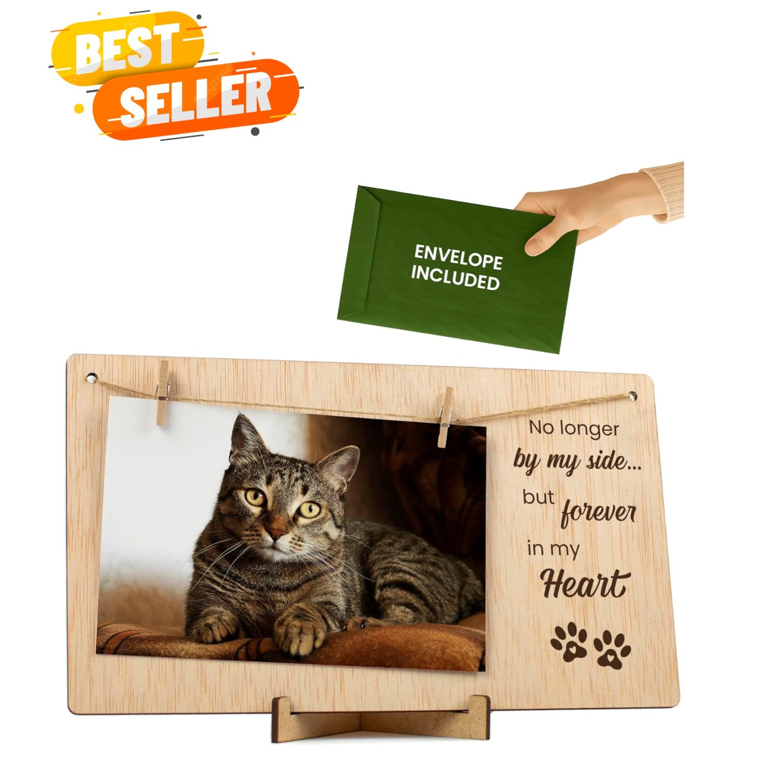 Lasting Tribute Pet Memorial Picture Frame – Rustic 4×6 Photo Holder