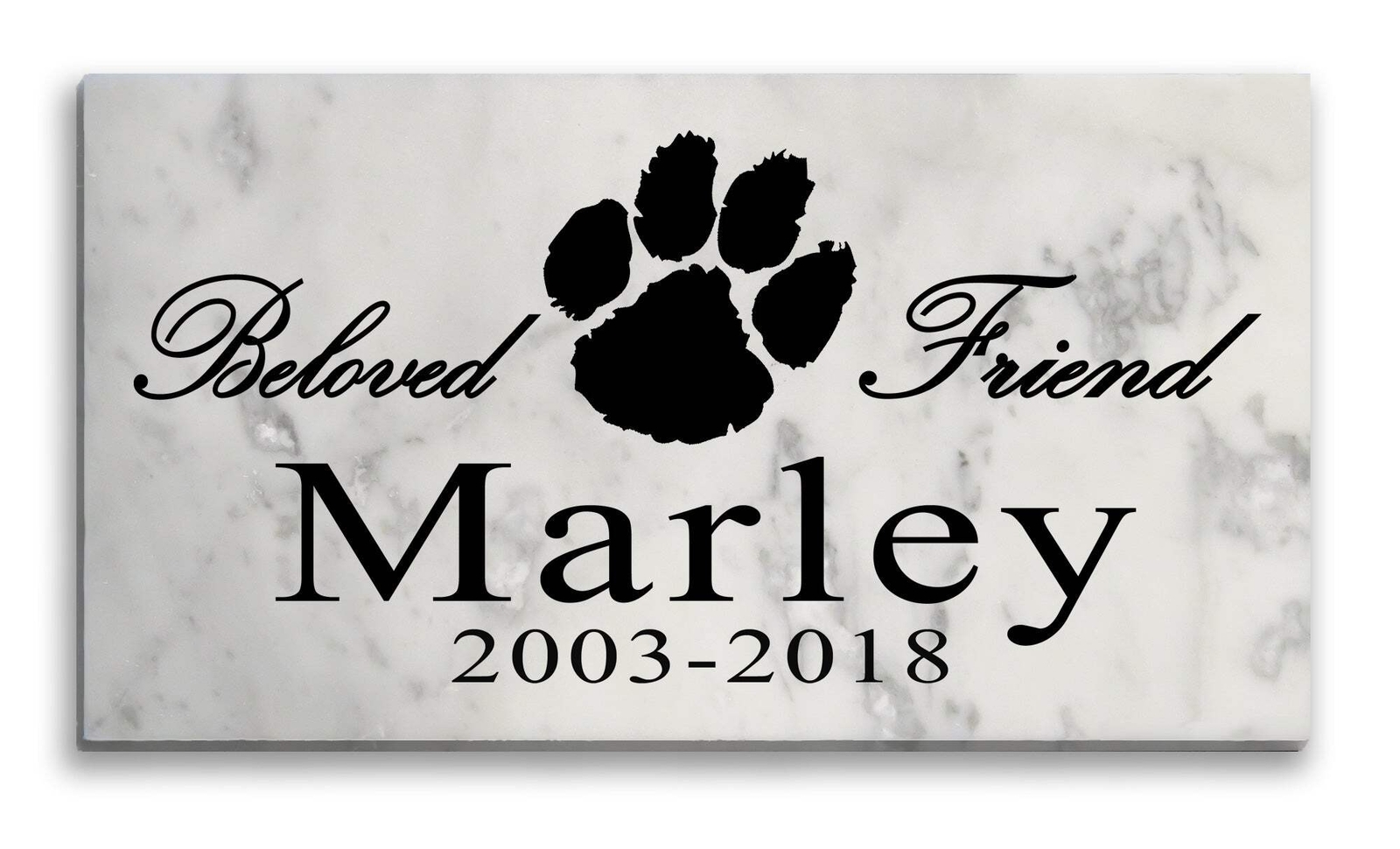 Dog Memorial Stone Grave Marker Personalized Name & Date