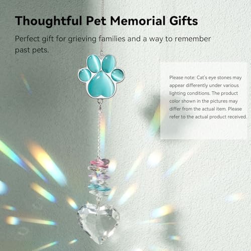 Pet Memorial Suncatcher – Thoughtful Dog & Cat Bereavement Gifts, Natural
