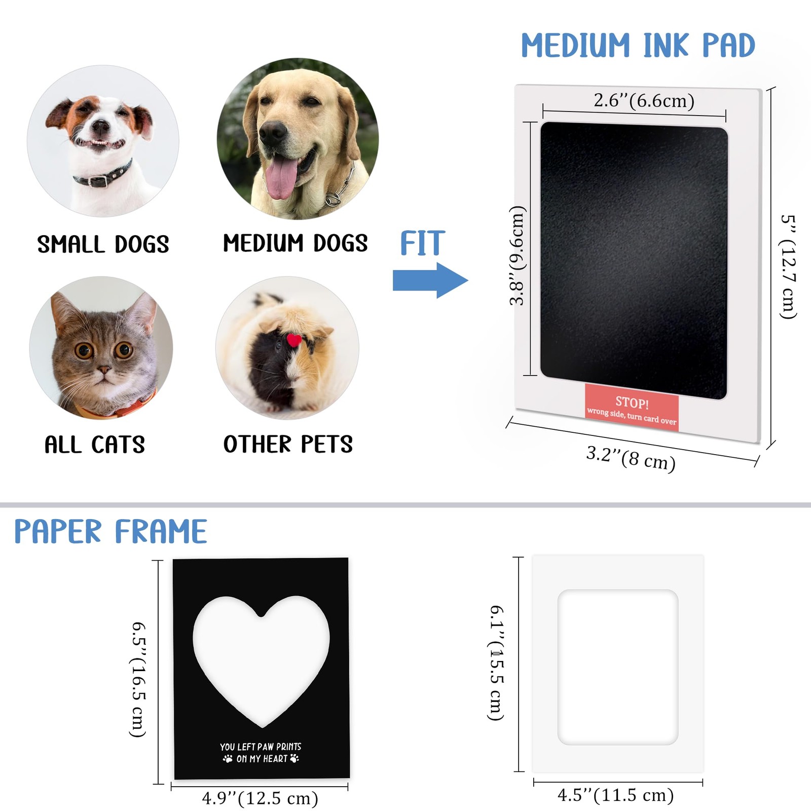 Paw Print Kit,Clean Touch/Inkless Ink Pad for Dog/Cat Pawprints,Paw Print Sta…