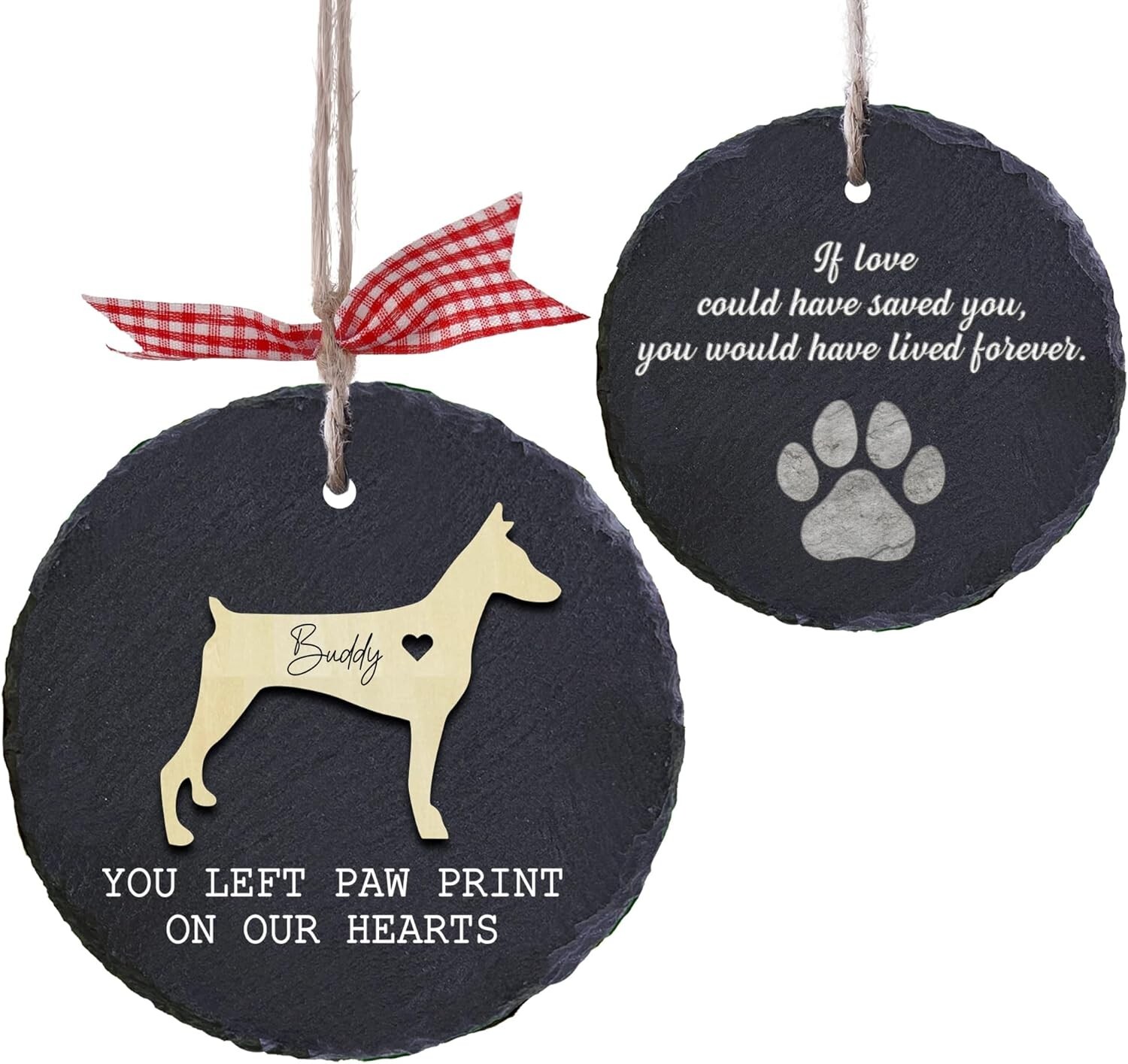 Sympathy Gift for Loss of Dog or Cat Memorial Stone Ornament Christmas Gifts Pet