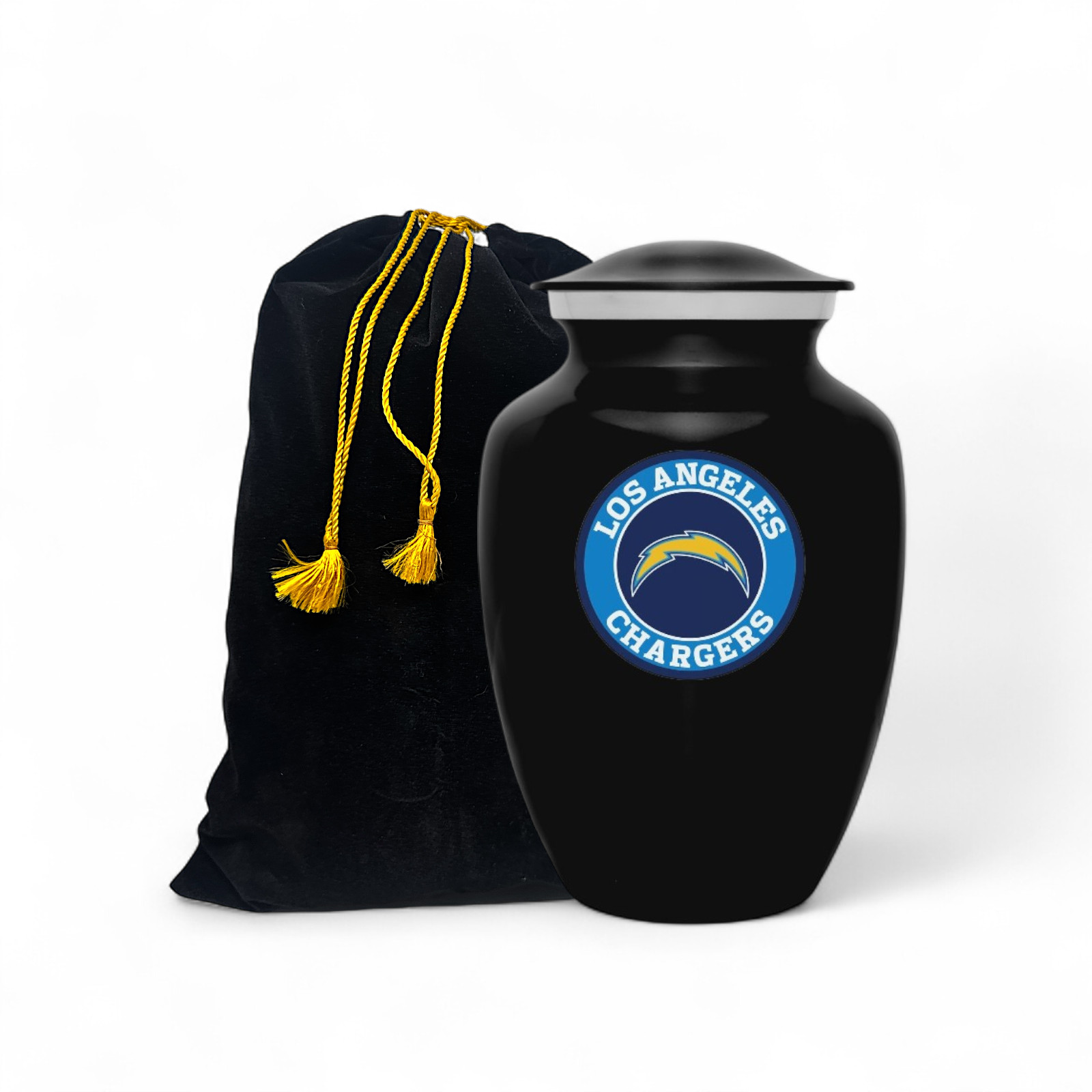 Los Angeles Chargers Football Style Cremation Urn Adult Ashes Metal 8 Inch Urns