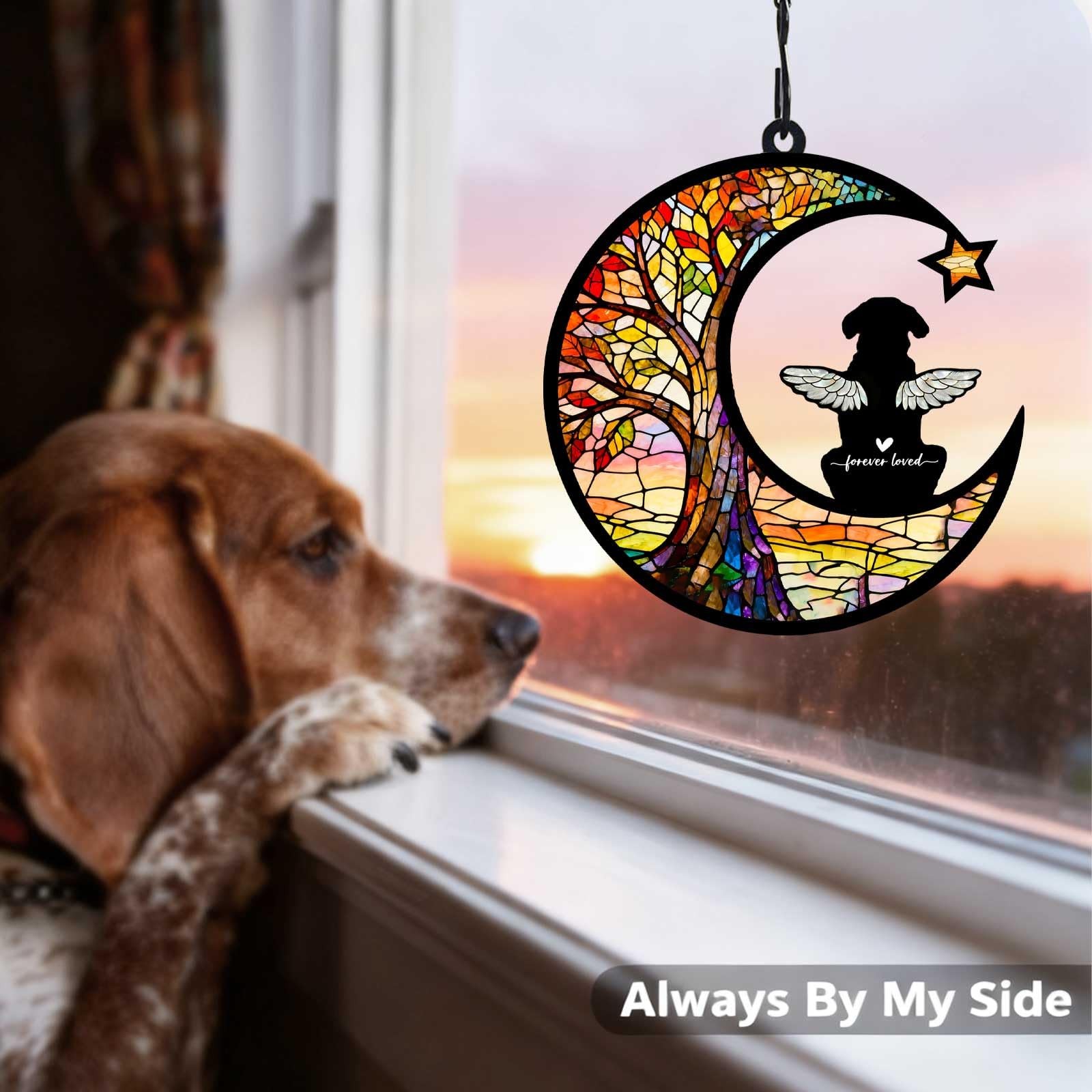 Personalized Loss of Dog Sympathy Gift, Custom Dog Memorial Suncatcher, Dog M…